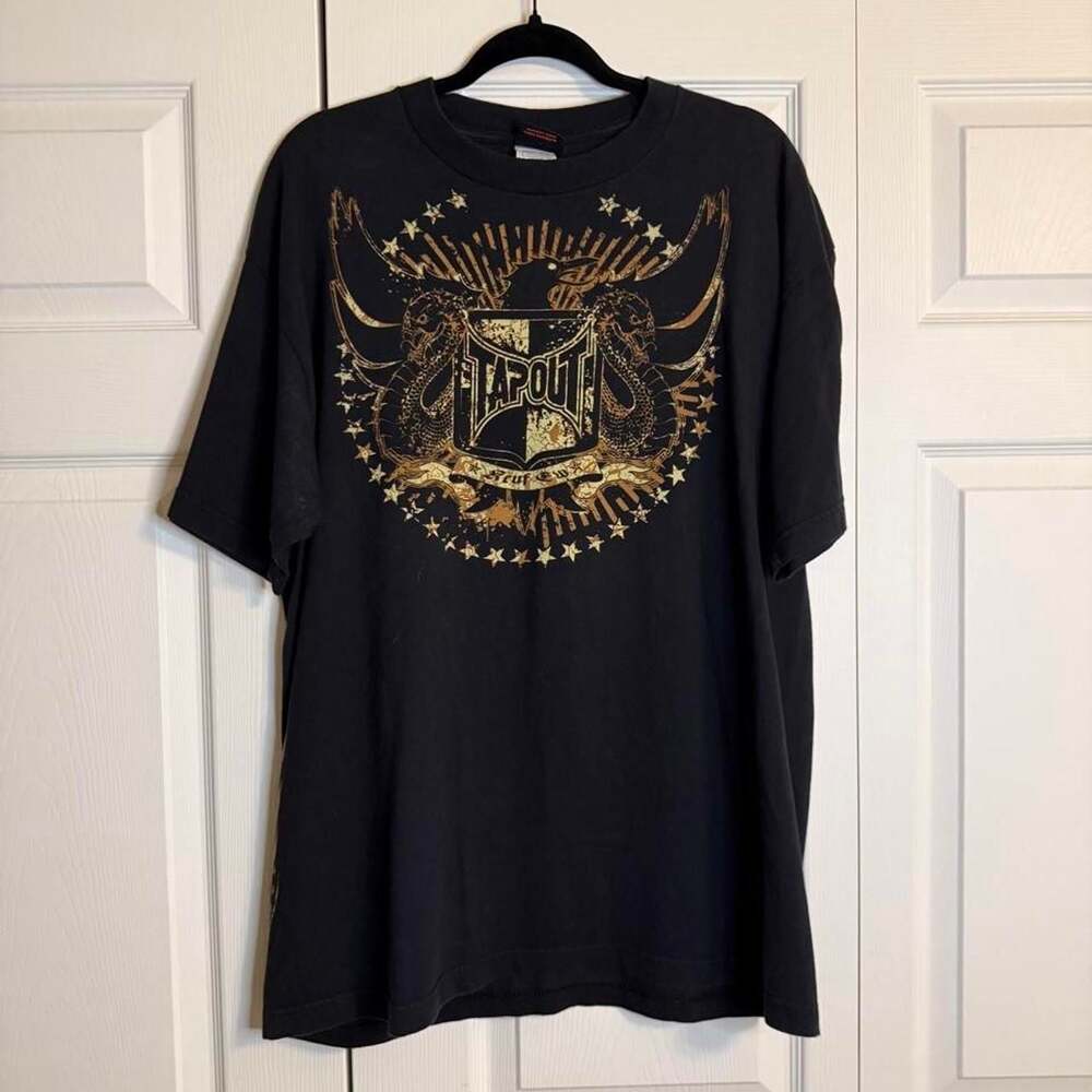 Tapout Gold Eagle Graphic MMA T-Shirt Black XL